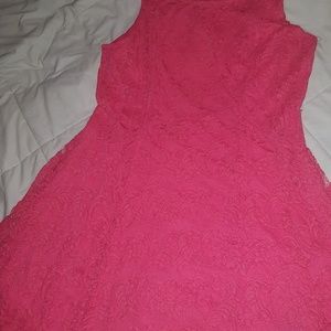 Torrid Coral Lace Overlay dress